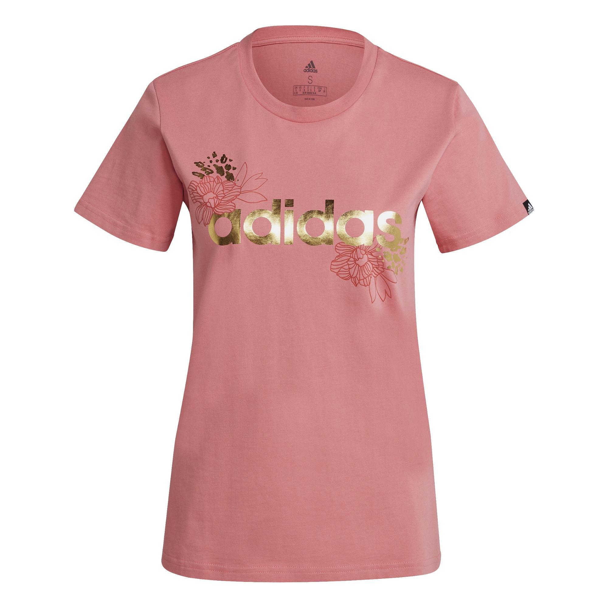 Linear Foil Graphic T-Shirt, Pink, A901_ONE, large image number 0