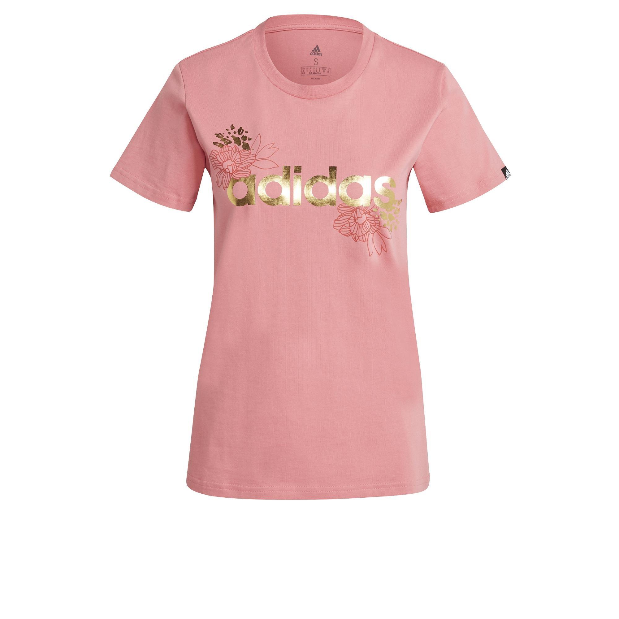 Linear Foil Graphic T-Shirt, Pink, A901_ONE, large image number 1