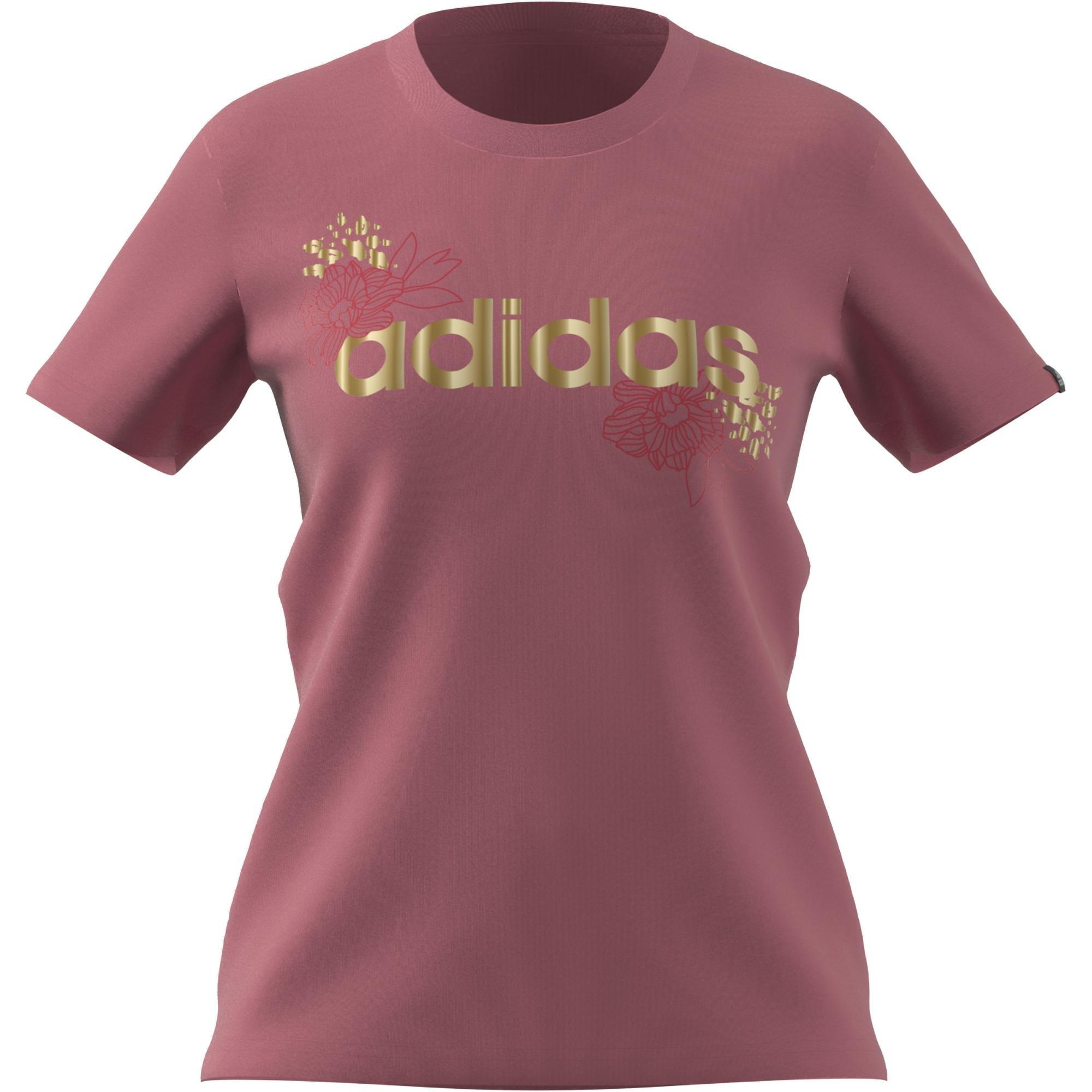 Linear Foil Graphic T-Shirt, Pink, A901_ONE, large image number 3