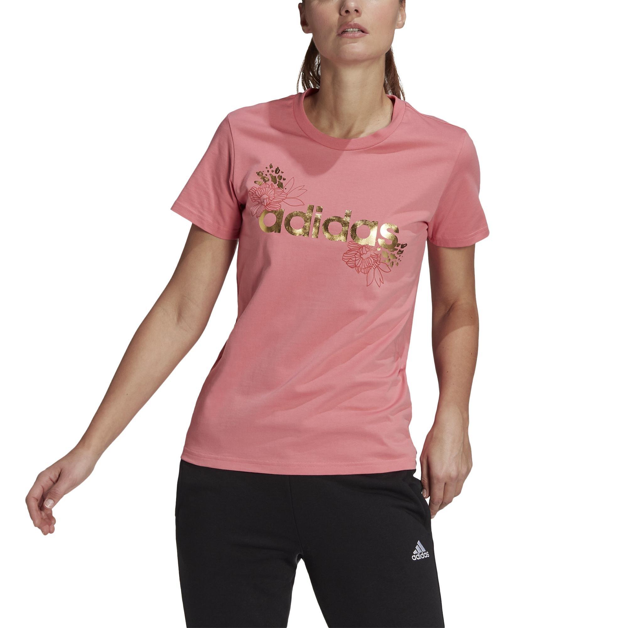 Linear Foil Graphic T-Shirt, Pink, A901_ONE, large image number 5