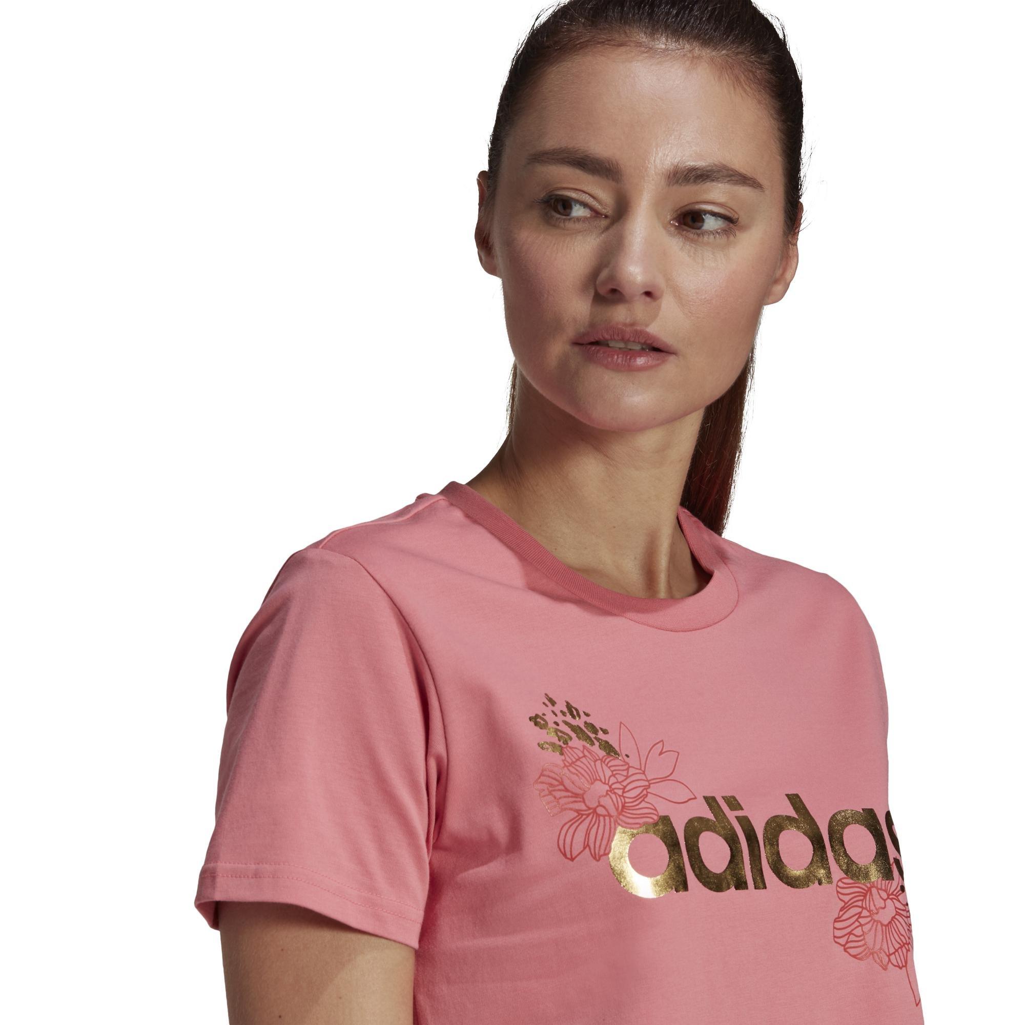 Linear Foil Graphic T-Shirt, Pink, A901_ONE, large image number 9