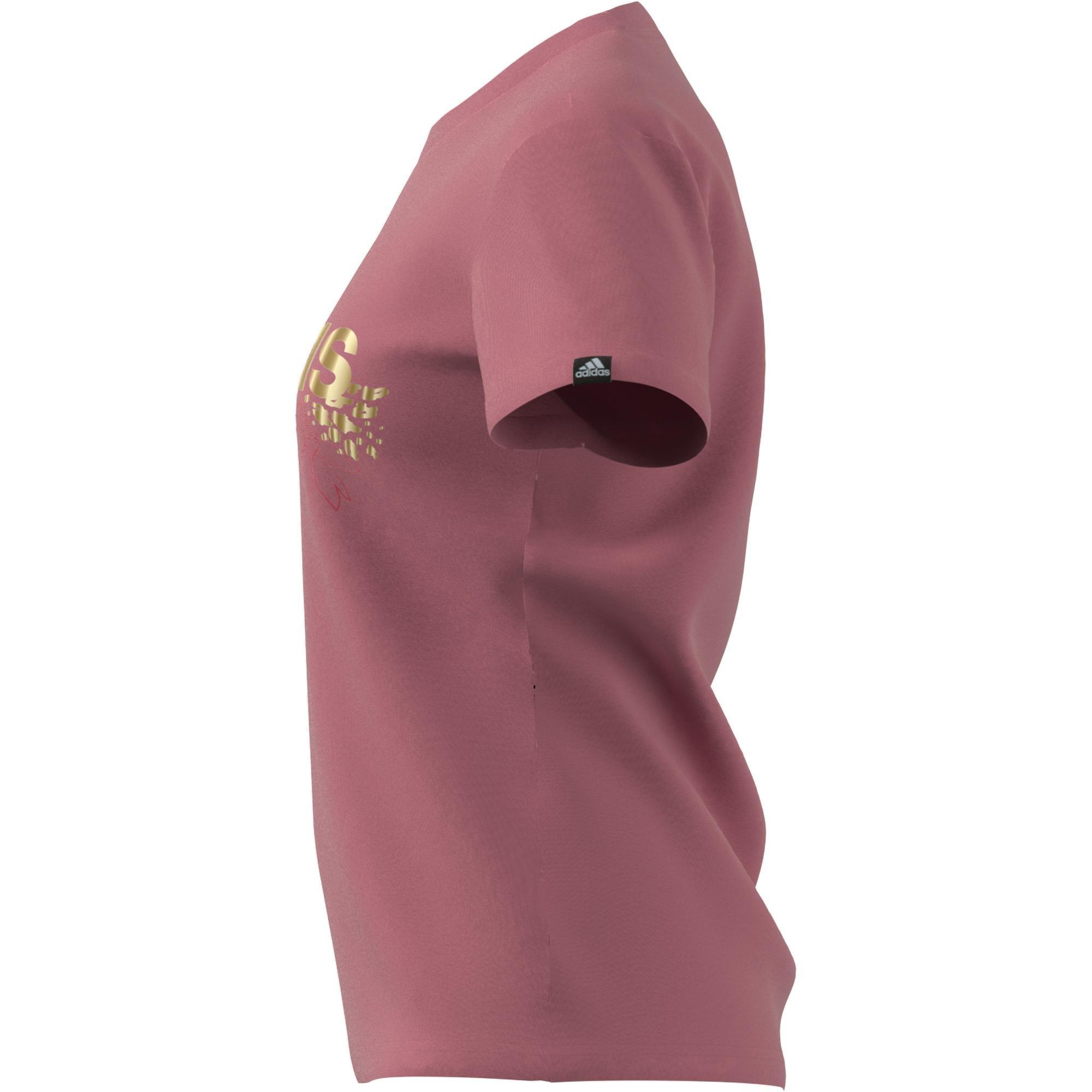 Linear Foil Graphic T-Shirt, Pink, A901_ONE, large image number 18