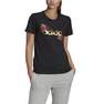 Women Linear Foil Graphic T-Shirt, Black, A901_ONE, thumbnail image number 4