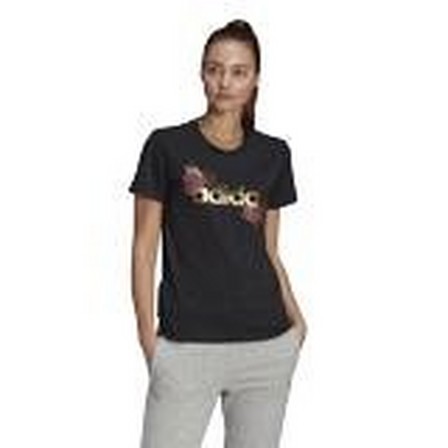 Women Linear Foil Graphic T-Shirt, Black, A901_ONE, large image number 23