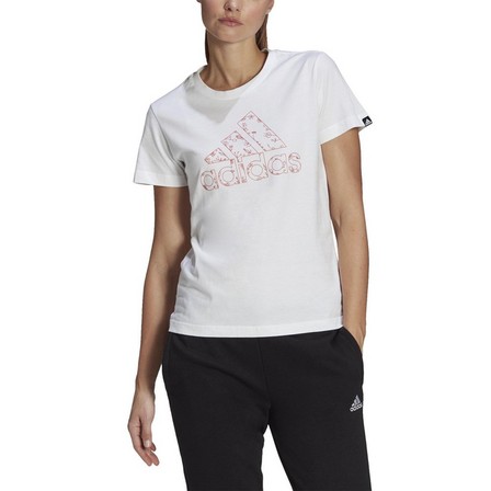 Women Outlined Floral Graphic T-Shirt, White, A901_ONE, large image number 17