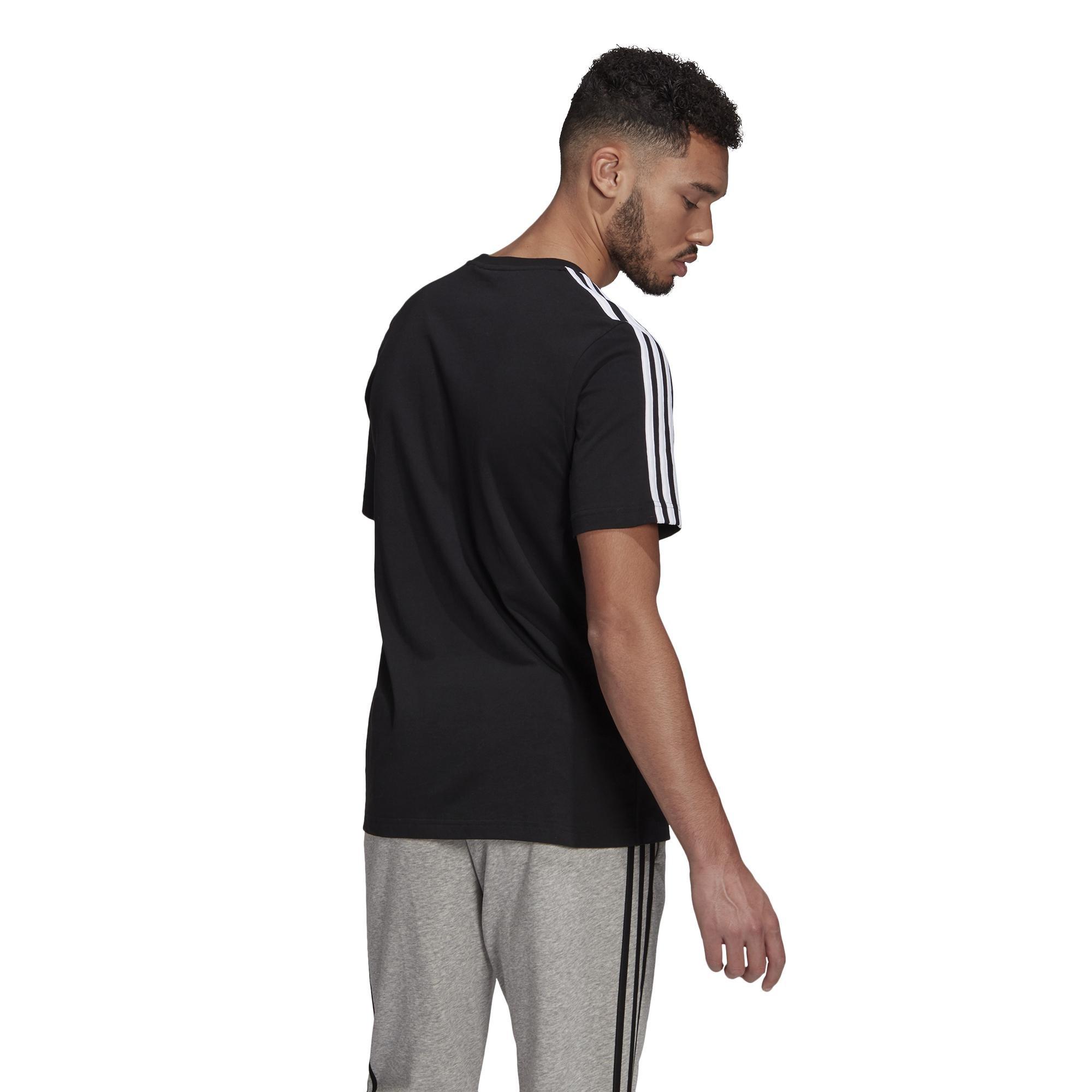 Men Essentials 3-Stripes T-Shirt, Black, A901_ONE, large image number 1