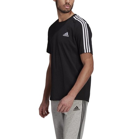 Men Essentials 3-Stripes T-Shirt , Black, A901_ONE, large image number 2