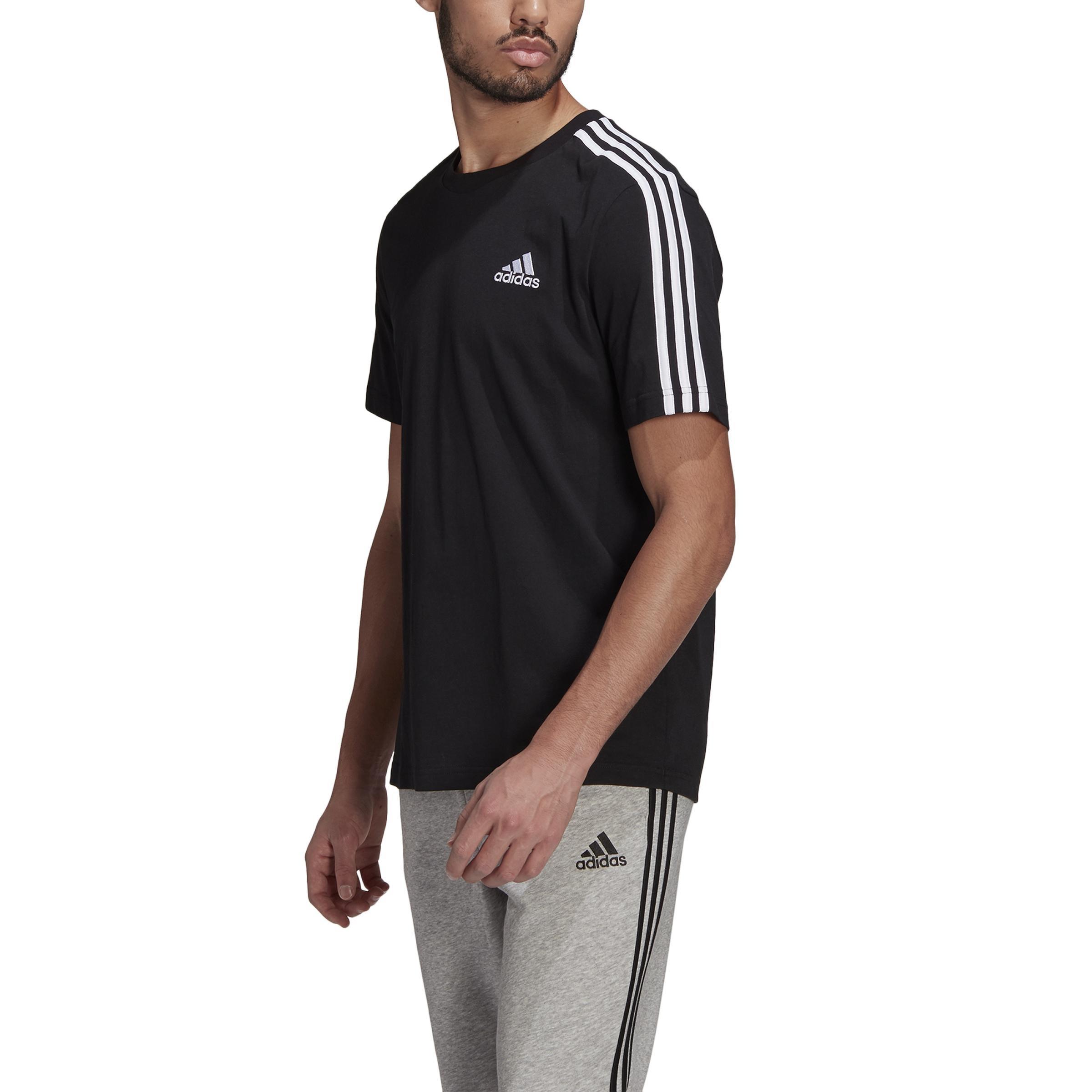 Men Essentials 3-Stripes T-Shirt, Black, A901_ONE, large image number 2