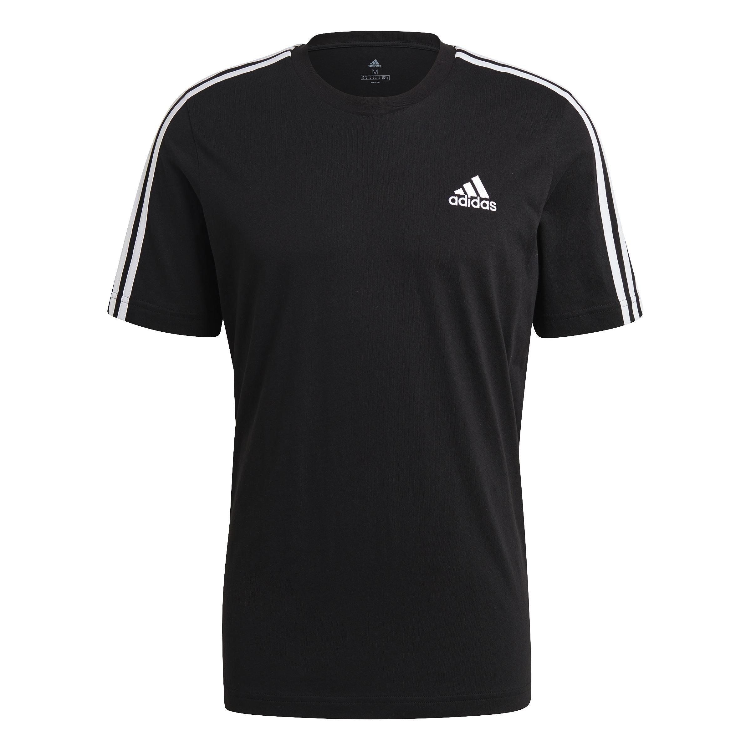 Men Essentials 3-Stripes T-Shirt, Black, A901_ONE, large image number 3