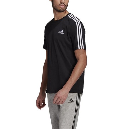 Men Essentials 3-Stripes T-Shirt , Black, A901_ONE, large image number 7