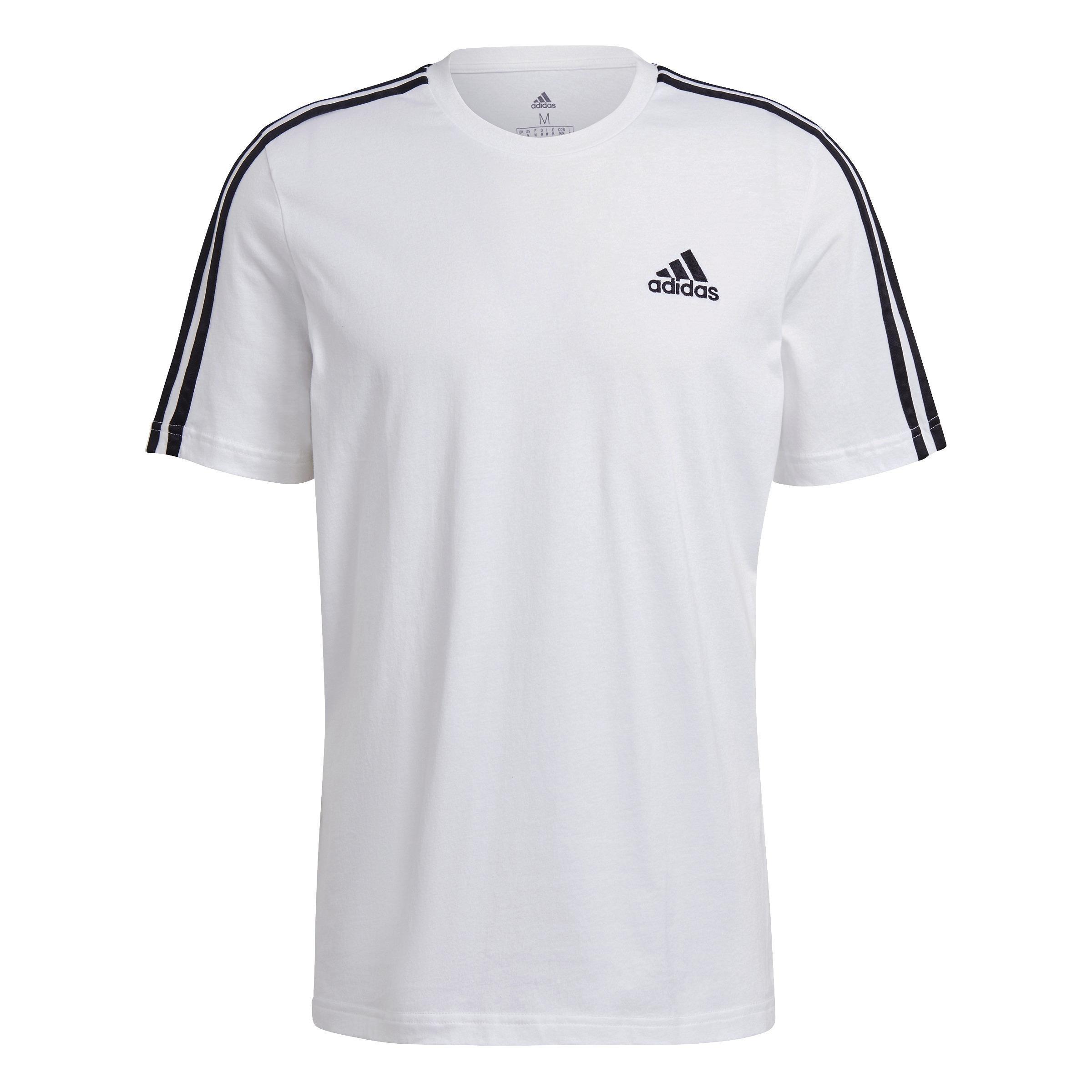 Essentials 3-Stripes T-Shirt, White, A901_ONE, large image number 0
