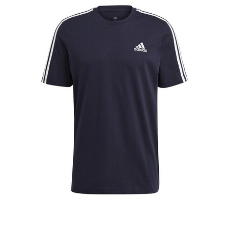 Men Essentials 3-Stripes T-Shirt, Navy, A901_ONE, large image number 1