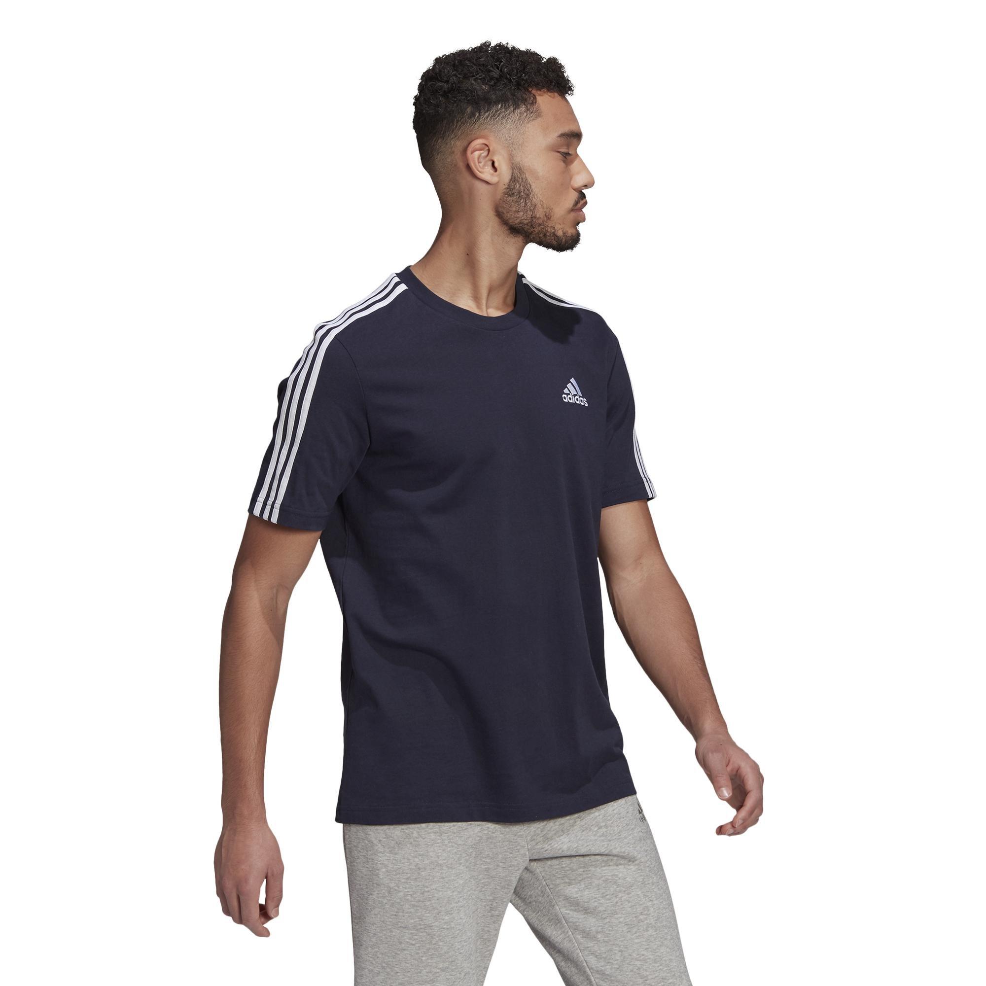 Essentials 3-Stripes T-Shirt, Blue, A901_ONE, large image number 1