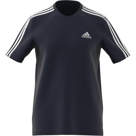 Men Essentials 3-Stripes T-Shirt, Navy, A901_ONE, large image number 3