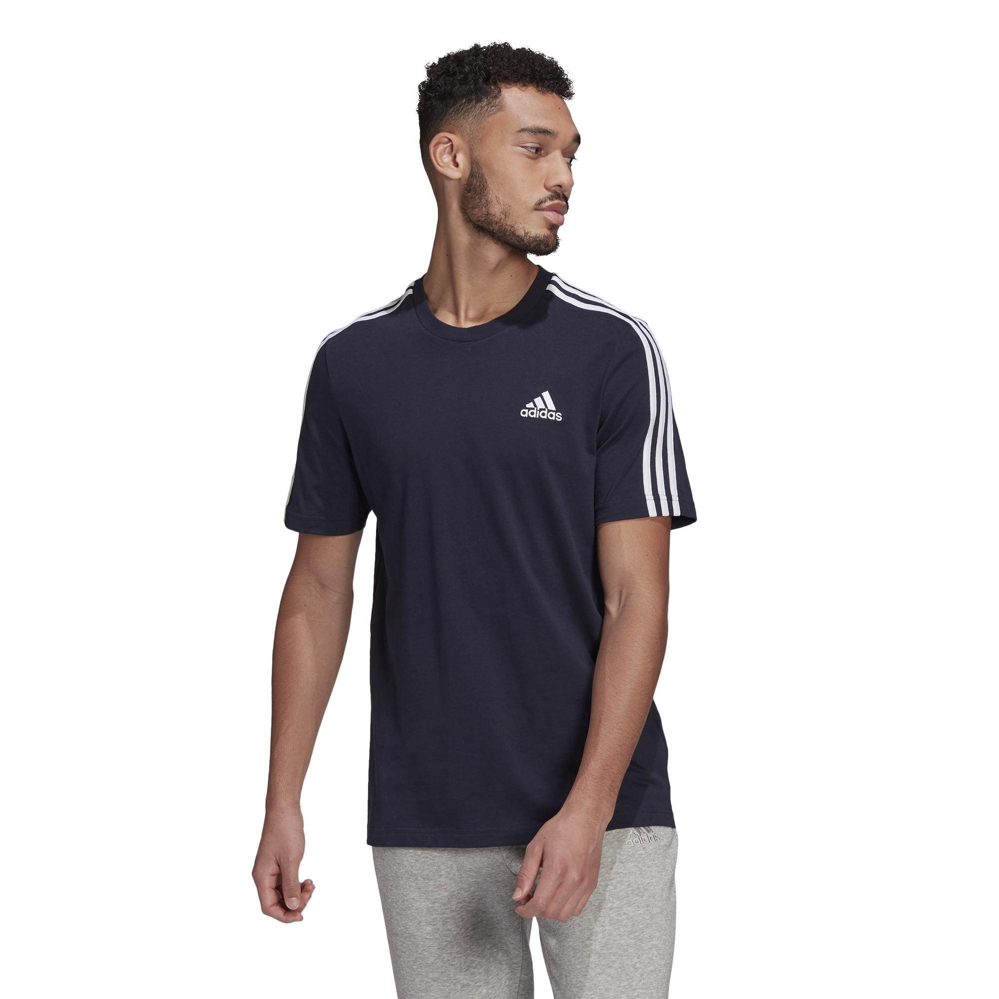 Men Essentials 3-Stripes T-Shirt, Blue, A901_ONE, large image number 5