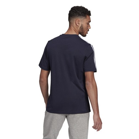 Men Essentials 3-Stripes T-Shirt, Navy, A901_ONE, large image number 6