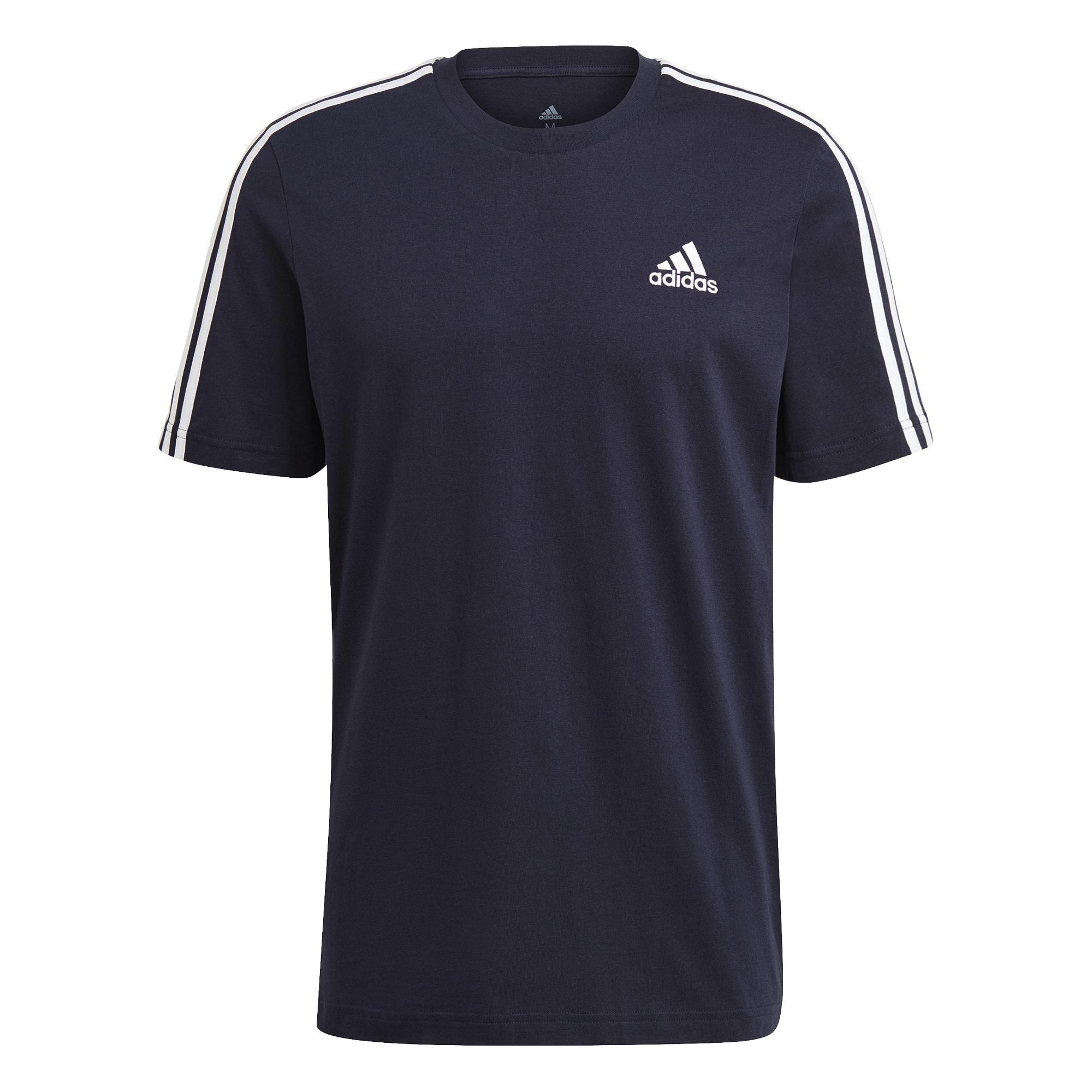 Men Essentials 3-Stripes T-Shirt, Blue, A901_ONE, large image number 6