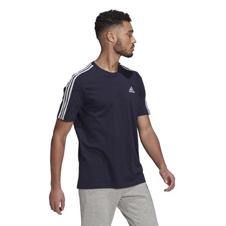 Men Essentials 3-Stripes T-Shirt, Navy, A901_ONE, large image number 17