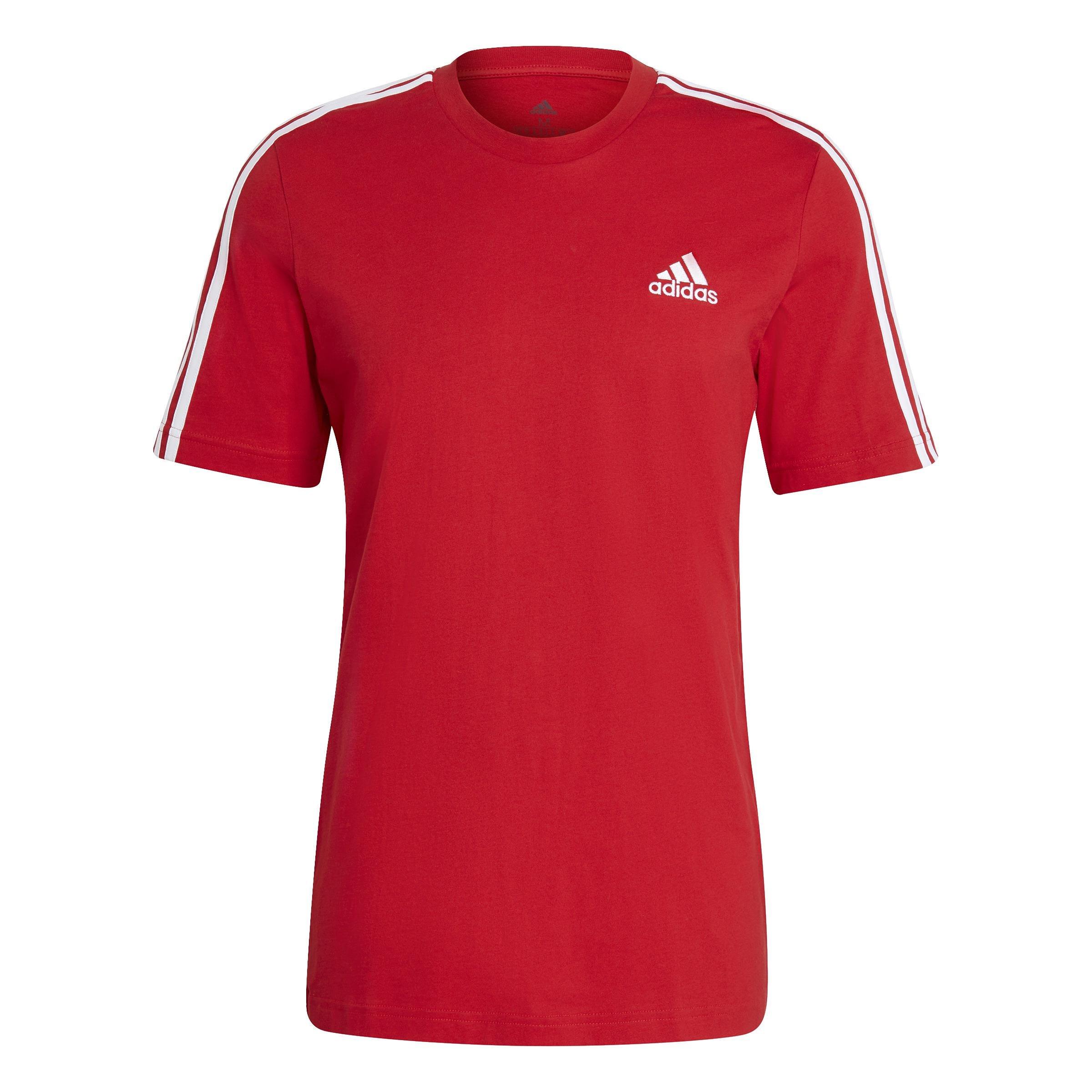 Essentials 3-Stripes T-Shirt, Red