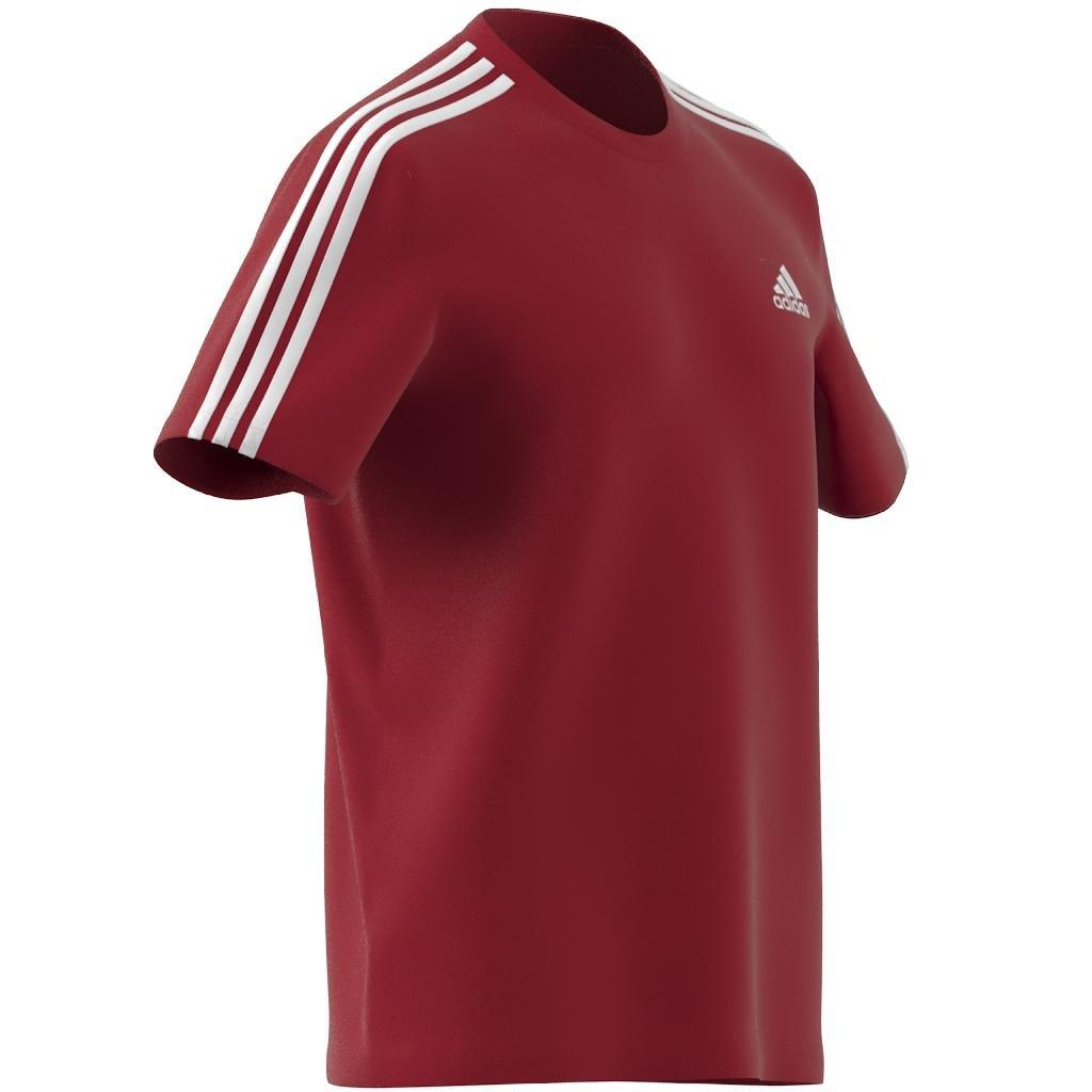 Essentials 3-Stripes T-Shirt, Red, A901_ONE, large image number 3