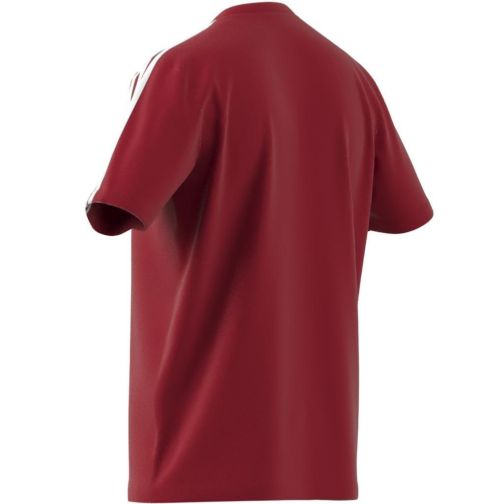 Essentials 3-Stripes T-Shirt, Red, A901_ONE, large image number 4