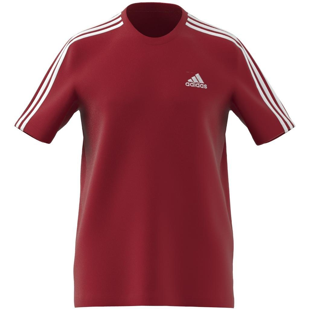 Essentials 3-Stripes T-Shirt, Red, A901_ONE, large image number 5