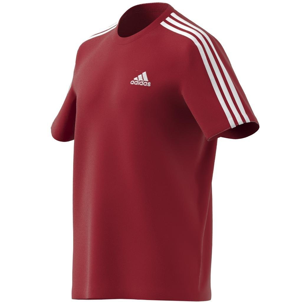 Essentials 3-Stripes T-Shirt, Red, A901_ONE, large image number 6