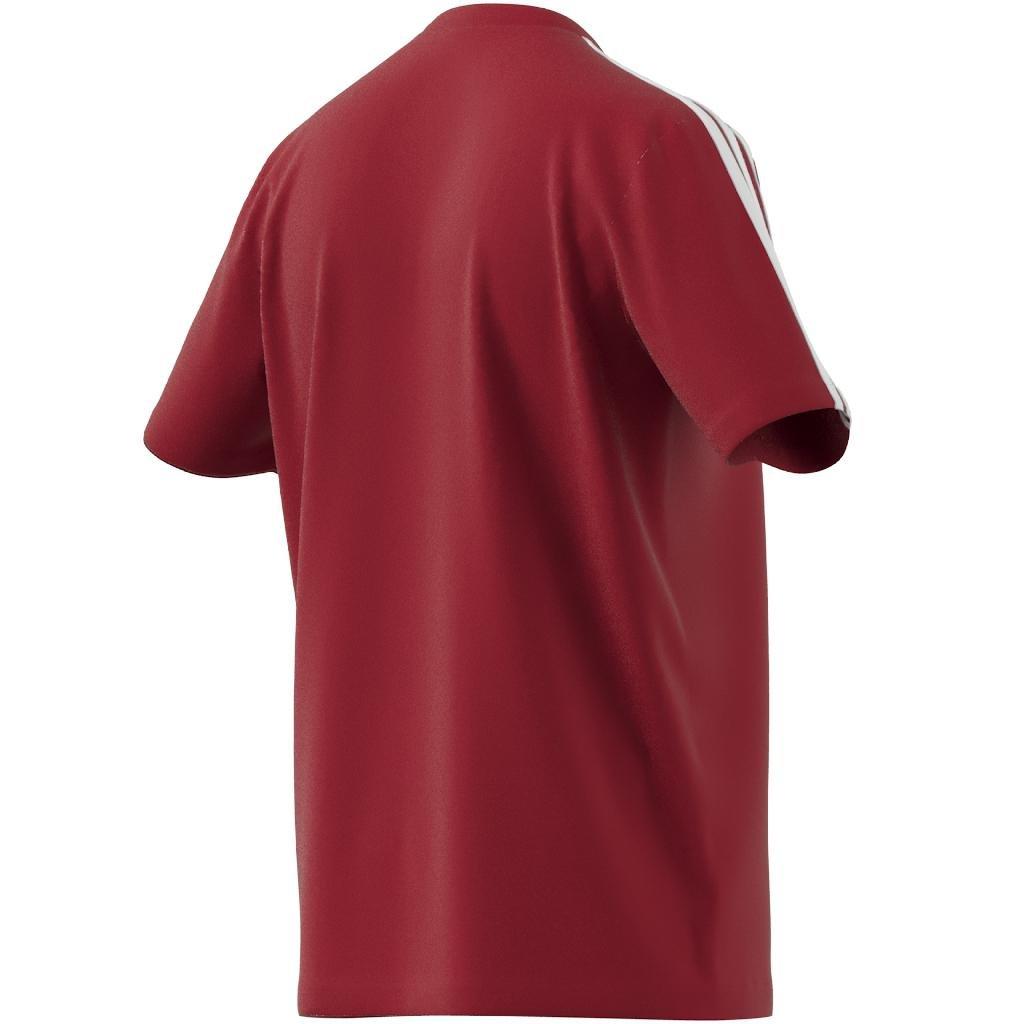 Essentials 3-Stripes T-Shirt, Red, A901_ONE, large image number 7
