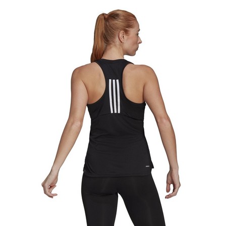 Women Designed To Move 3-Stripes Sport Tank Top, Black, A901_ONE, large image number 1