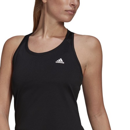 Women Designed To Move 3-Stripes Sport Tank Top, Black, A901_ONE, large image number 12