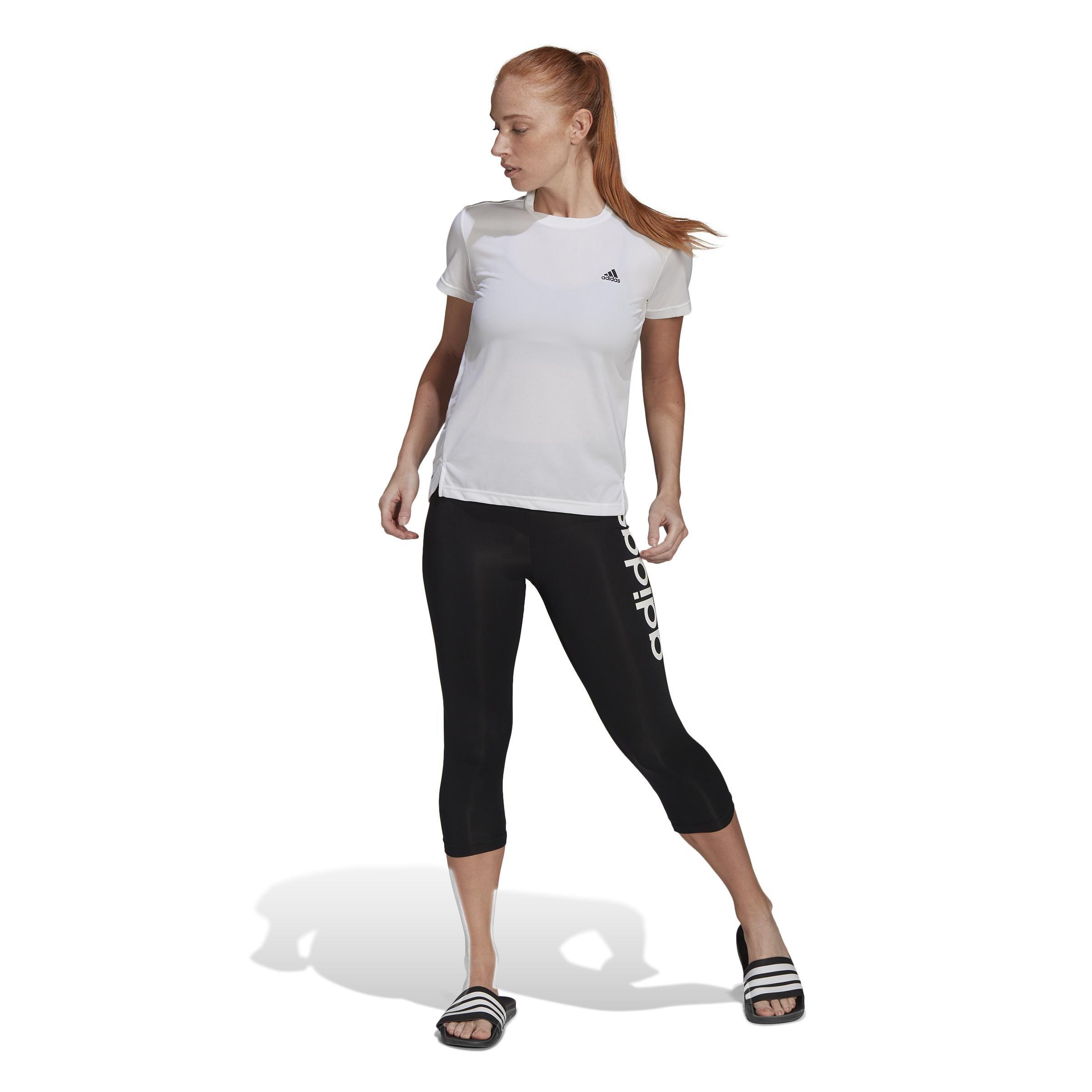 Aeroready Designed 2 Move 3-Stripes Sport T-Shirt, White, , large image number 0