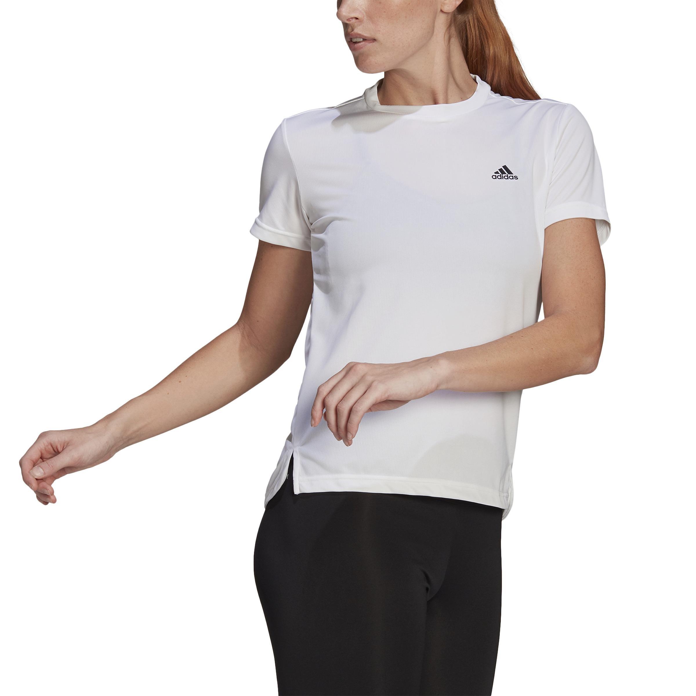 Aeroready Designed 2 Move 3-Stripes Sport T-Shirt, White, , large image number 4