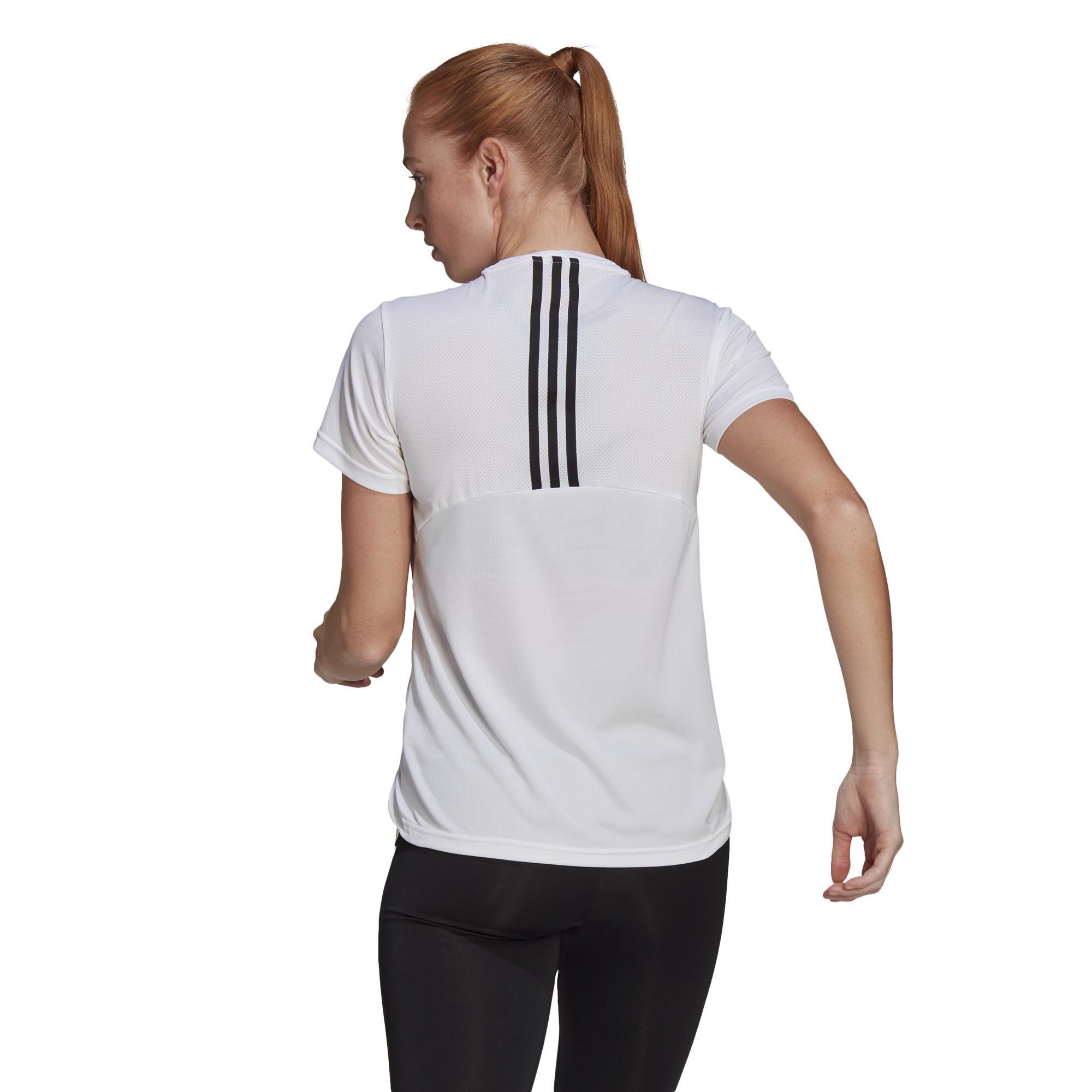 Aeroready Designed 2 Move 3-Stripes Sport T-Shirt, White, , large image number 11