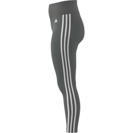 Women Designed To Move High-Rise 3-Stripes 7/8 Sport Leggings, Grey, A901_ONE, large image number 4