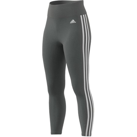 Women Designed To Move High-Rise 3-Stripes 7/8 Sport Leggings, Grey, A901_ONE, large image number 6