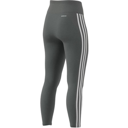 Women Designed To Move High-Rise 3-Stripes 7/8 Sport Leggings, Grey, A901_ONE, large image number 8