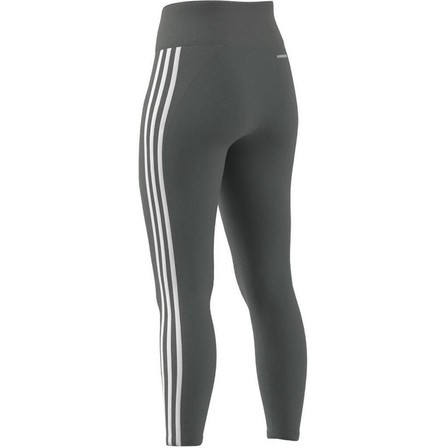 Women Designed To Move High-Rise 3-Stripes 7/8 Sport Leggings, Grey, A901_ONE, large image number 9