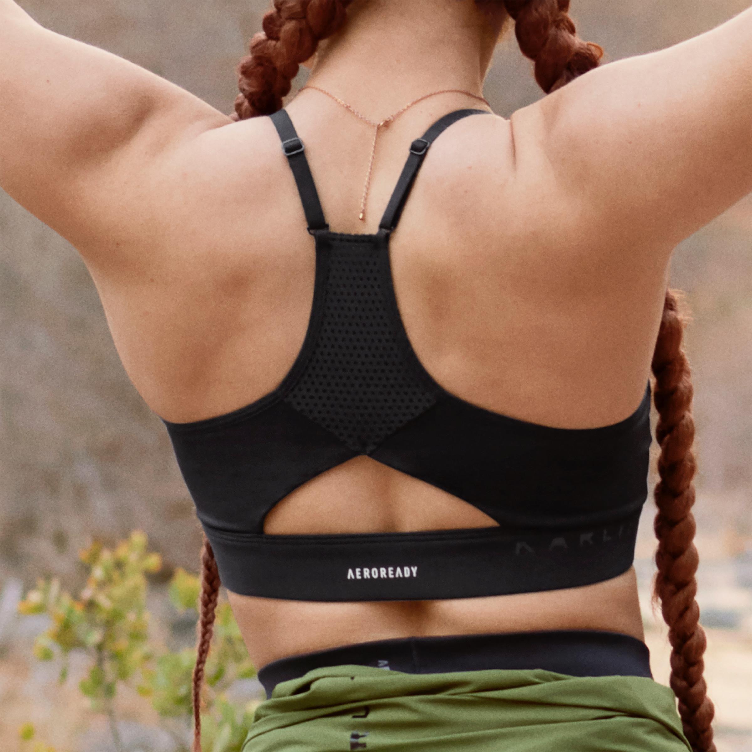 Karlie Kloss Light-Support Sports Bra, Black, A901_ONE, large image number 3