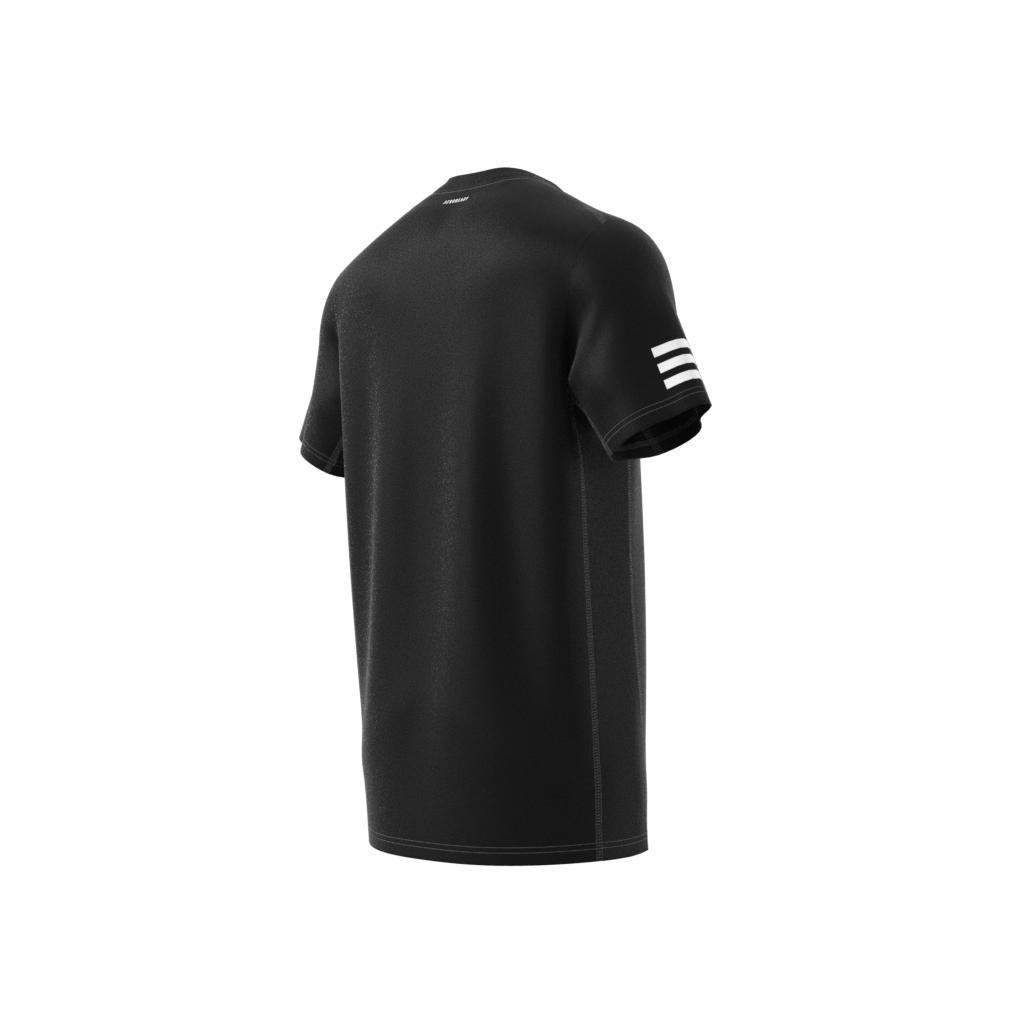 Club Tennis 3-Stripes T-Shirt, Black, A901_ONE, large image number 2
