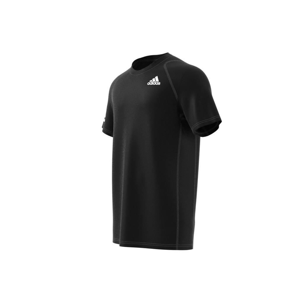 Club Tennis 3-Stripes T-Shirt, Black, A901_ONE, large image number 4