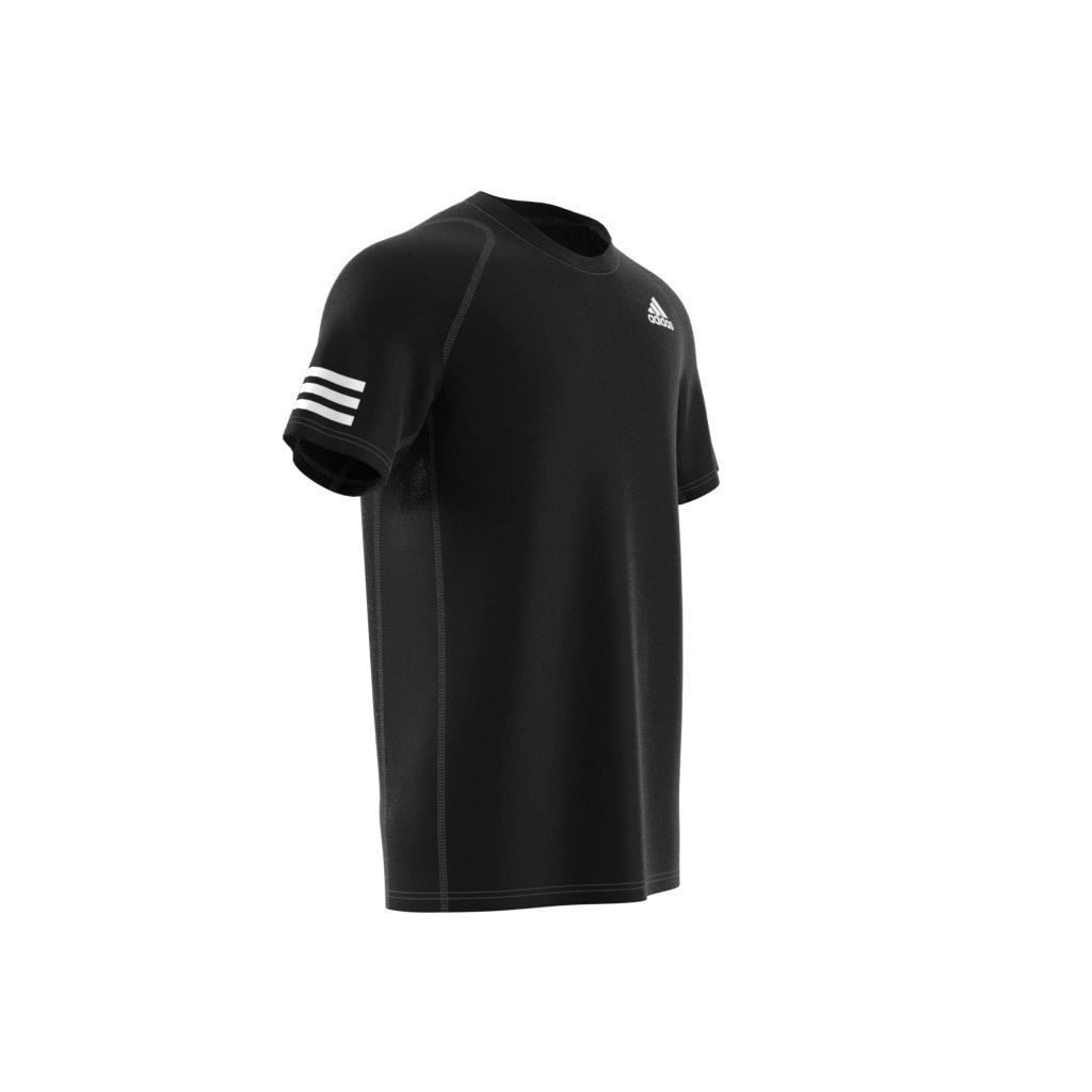 Club Tennis 3-Stripes T-Shirt, Black, A901_ONE, large image number 5