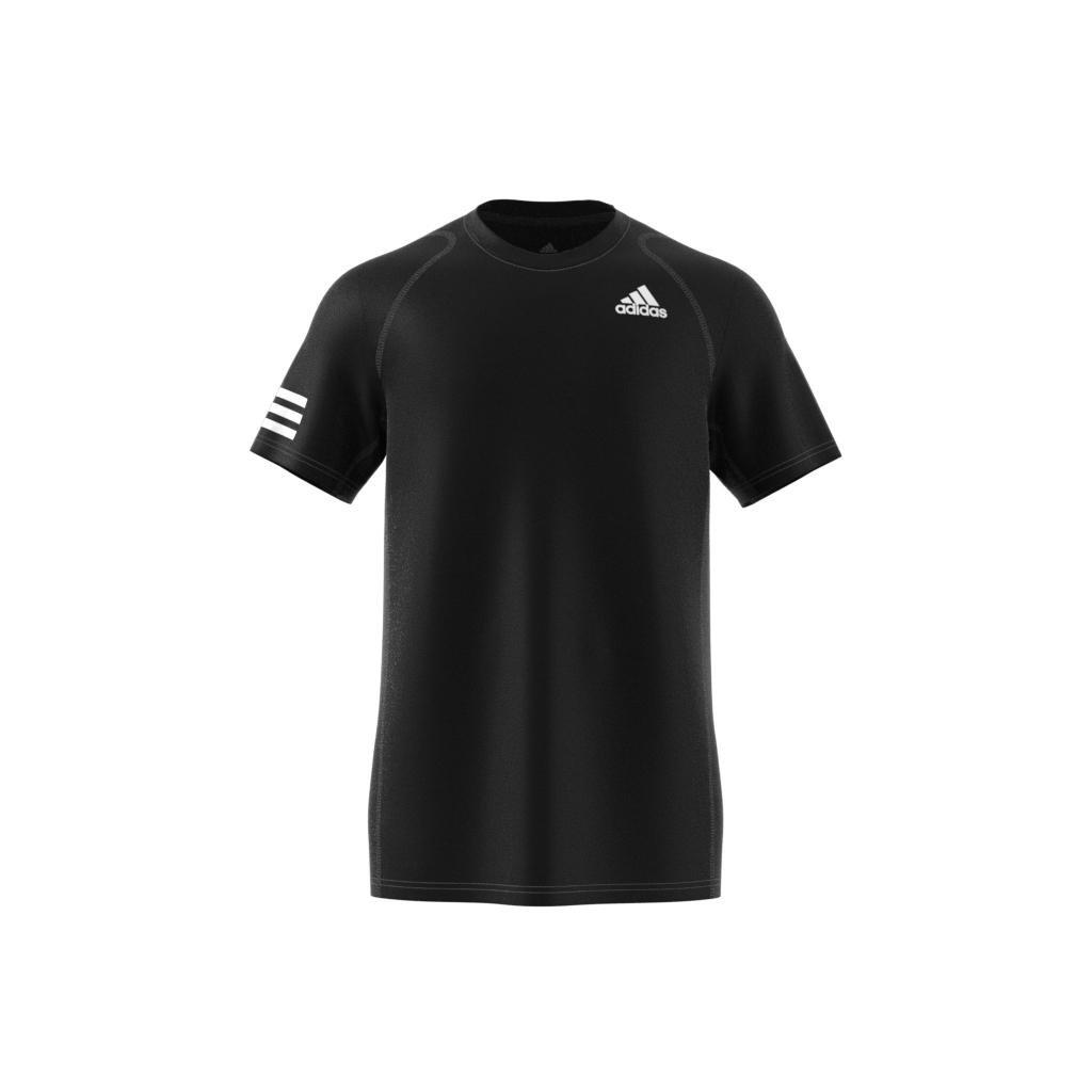 Club Tennis 3-Stripes T-Shirt, Black, A901_ONE, large image number 8