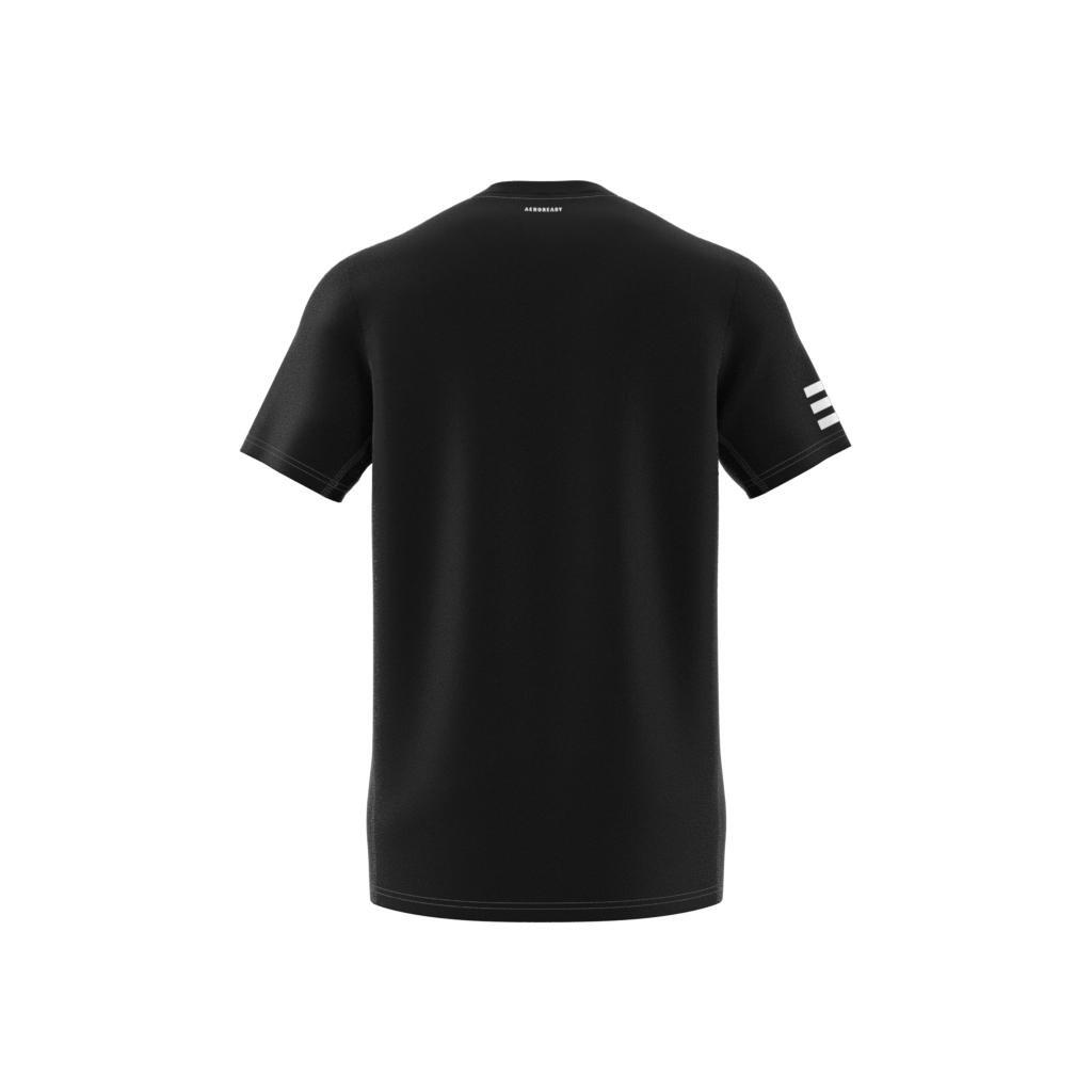 Club Tennis 3-Stripes T-Shirt, Black, A901_ONE, large image number 9