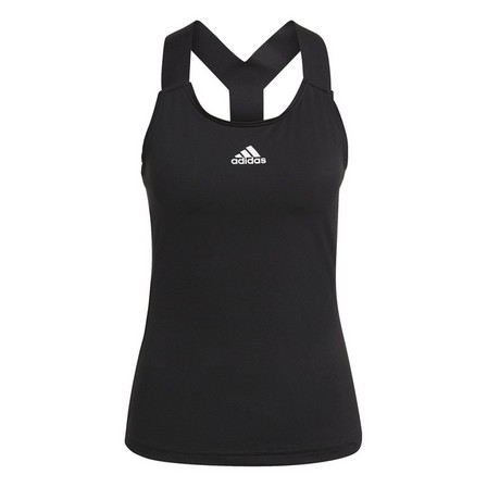 Women Tennis Y-Tank Top, Black, A901_ONE, large image number 1