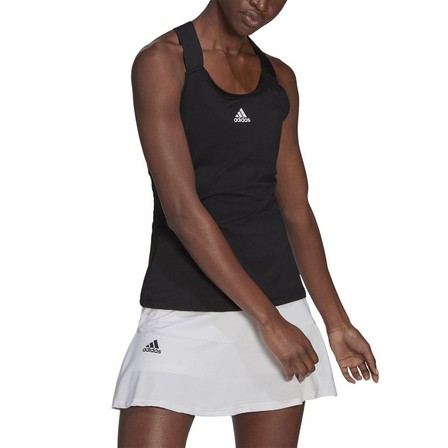 Women Tennis Y-Tank Top, Black, A901_ONE, large image number 3