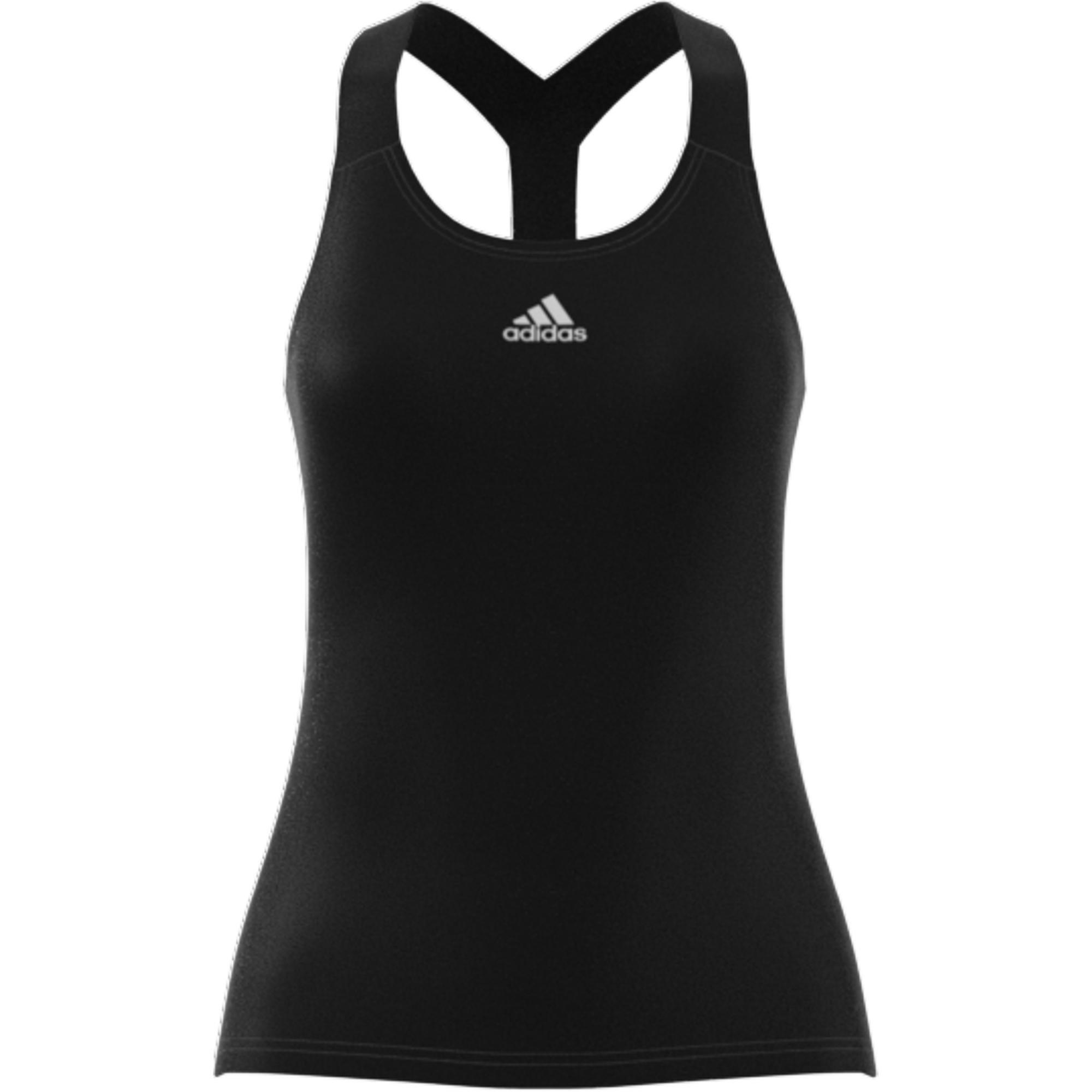 Women Tennis Y-Tank Top, Black, A901_ONE, large image number 4