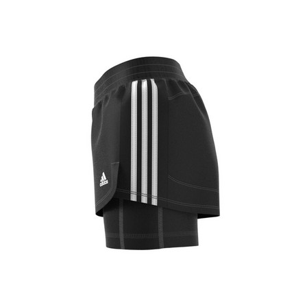 Women Pacer 3-Stripes Woven Two-In-One Shorts, Black, A901_ONE, large image number 5
