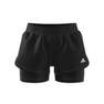 Women Pacer 3-Stripes Woven Two-In-One Shorts, Black, A901_ONE, thumbnail image number 7