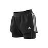 Women Pacer 3-Stripes Woven Two-In-One Shorts, Black, A901_ONE, thumbnail image number 8