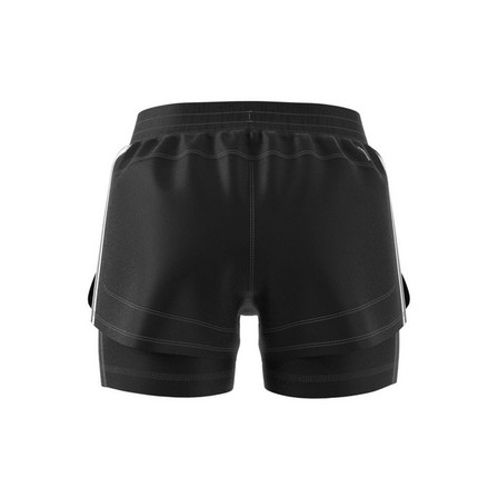 Women Pacer 3-Stripes Woven Two-In-One Shorts, Black, A901_ONE, large image number 9